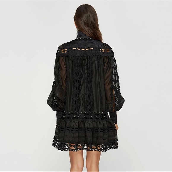 Brand New‼️‼️🌞ZIMMERMANN BLACK STUDDED DRESS s - Picture 5 of 7